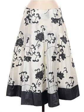Ronen Chen Monica Skirt XL Embroidered Floral Pleated Midi NWT